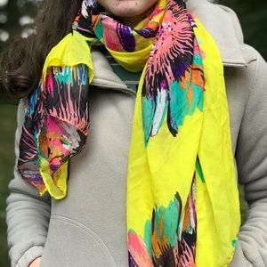 Yellow flower scarf